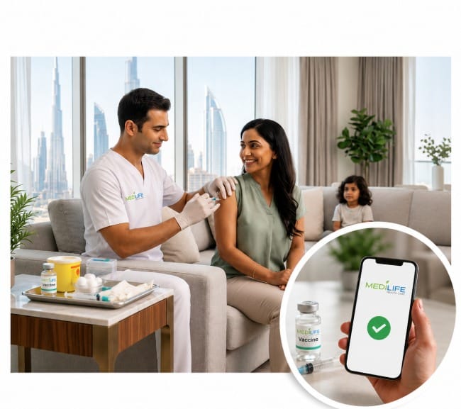 Professional healthcare provider performing an ECG Test Dubai to assess heart rhythm and overall cardiac health.